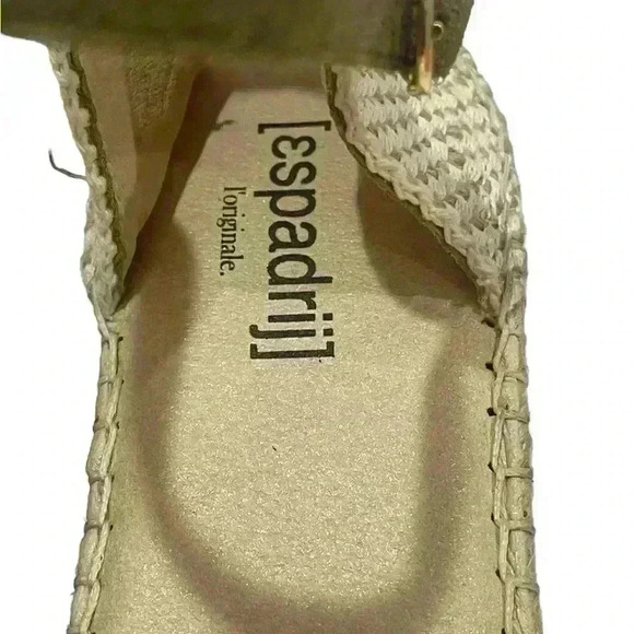 Espadrij l'originale Women Suede Green Jute Heels Ankle Strap Platform Sz 40/ 10 - Picture 8 of 16